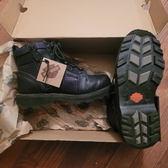 NIB Harley Davidson Women's Leather Riding Boots, 6.5 - Picture 3 of 14